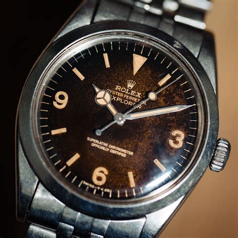 vintage Rolex explorer gilt dial